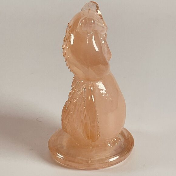 Boyd Glass Vintage Owl Figure 1999 Rosie Pink Art Figurine Paperweight - Picture 4 of 7